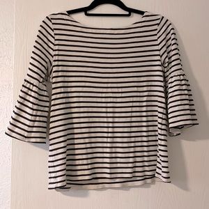 Banana Republic Bell Sleeve Striped Tee